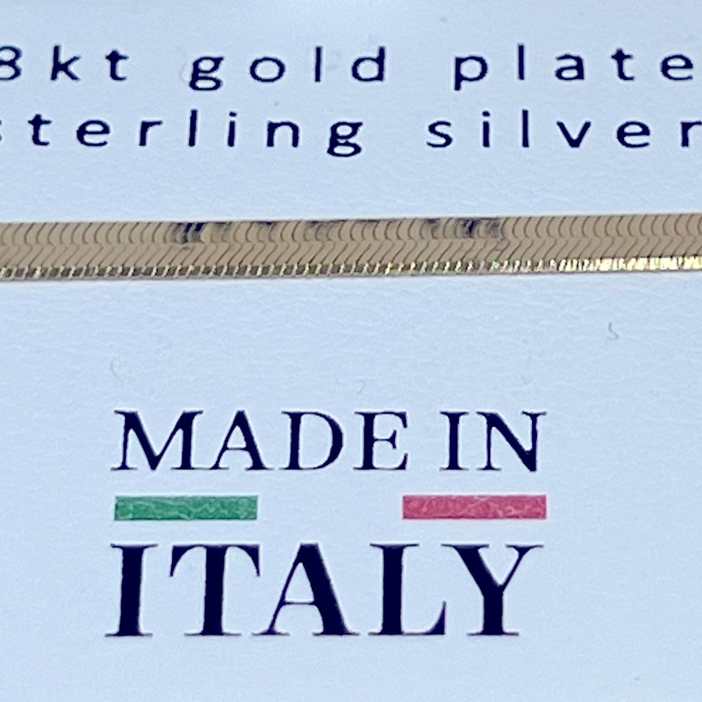 MÍA FIORE💯, STERLING SILVER BRACELET, 18KT GOLD PLATED, 7 INCHES, MADE IN ITALY - Picture 5 of 15